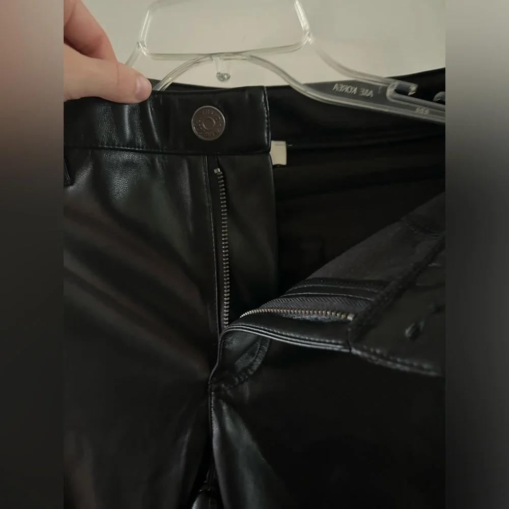 Joie Black Faux Leather Pants Womens 4 NWT - Picture 8 of 11